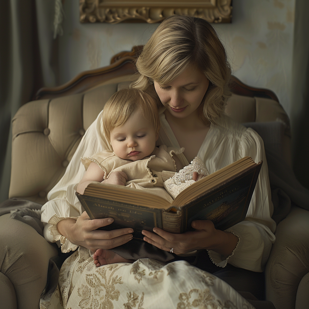 reading to newborn